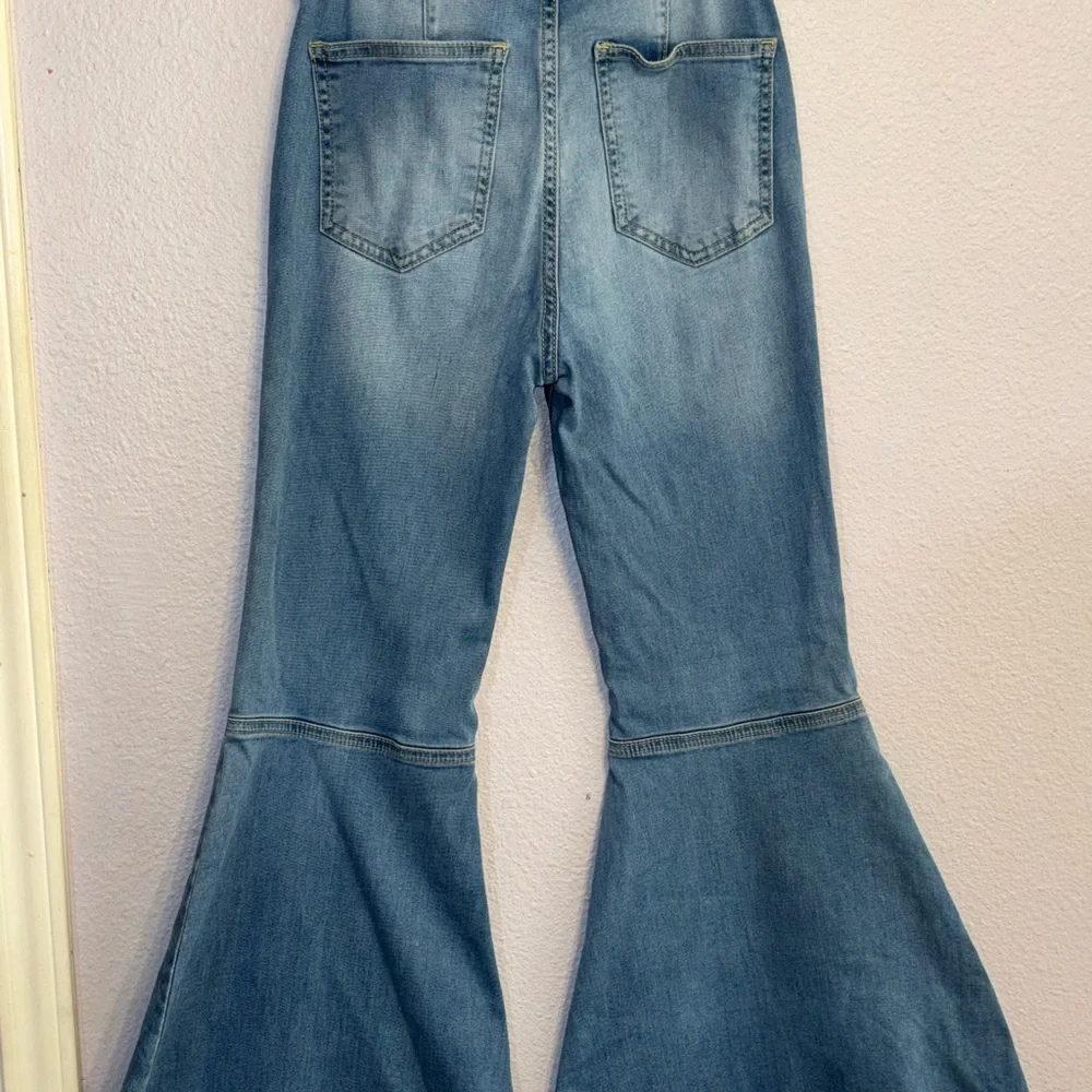 Free People Light Blue Flare Jeans - Picture 6 of 8